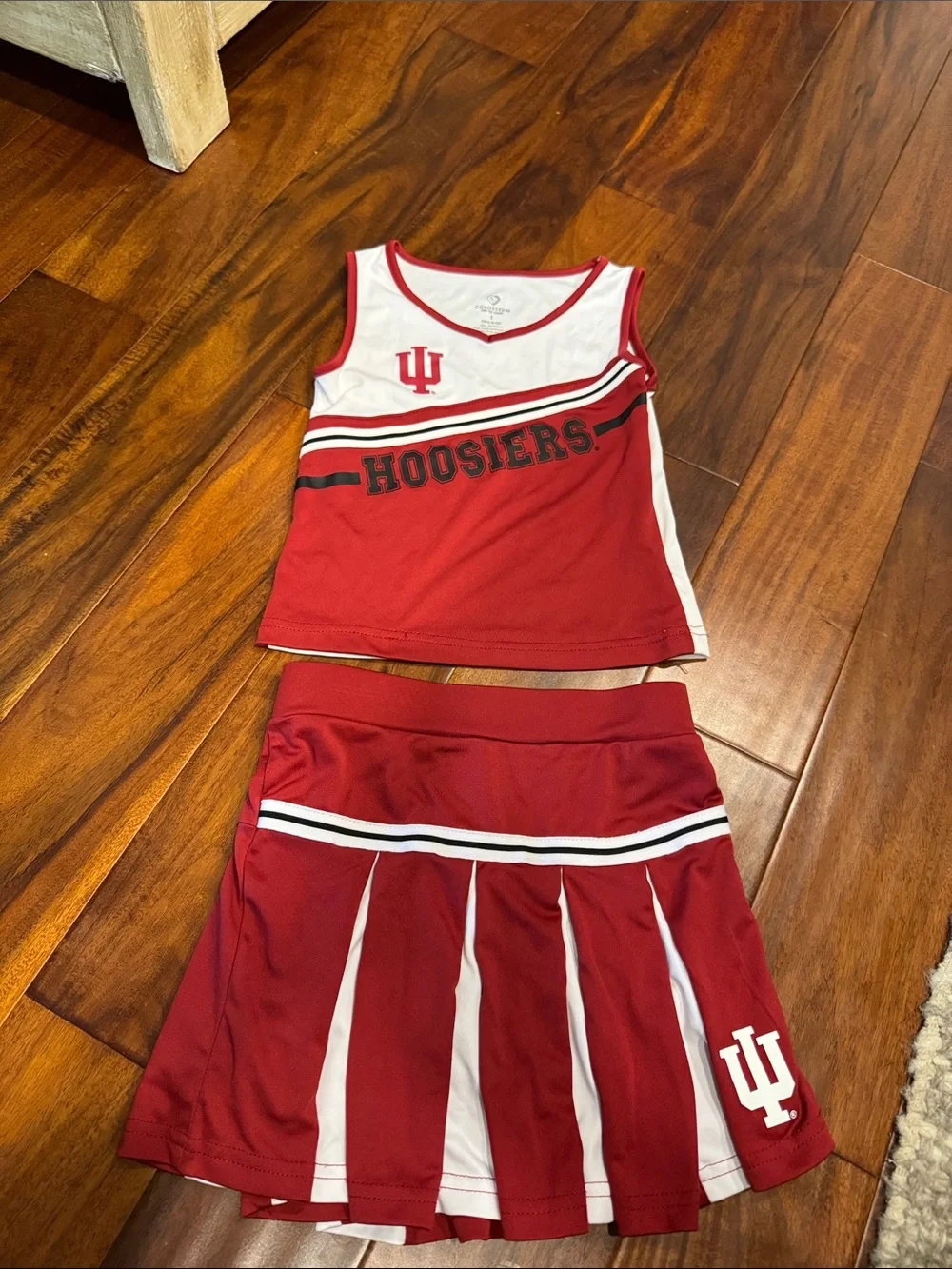 Indiana Hoosiers Red & White Cheerleading Set 6-6X